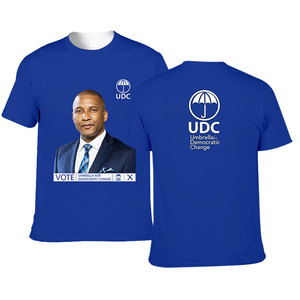 2024 Wholesale Custom Full Printing Sublimation Polyester Cotton Feels Botswana UDC Political Election Campaign T Shirts