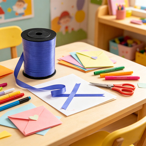 Party Love Matte Dark Blue Ribbon 500m Customized Size for <b>Decorative</b> <b>Balloons</b> - Product Image 6