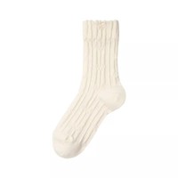 Chaussettes en laine Bioserica Era, nouveau style, chaussettes chaudes d'hiver, résistantes, sans coutures, blanches, style nœud papillon
