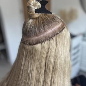 Extension di Capelli Umani Remy Europei 24 Pollici, Trama Genius Marrone 100 Grammi, Doppia Trama a Macchina - Product Image 3