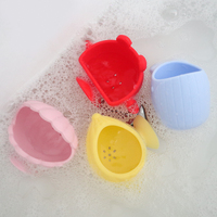 Jouets aquatiques pour enfants en silicone sans moisissure personnalisés 4 en 1 Animaux marins Jouets éducatifs pour bébés Jouets de bain