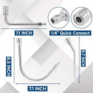 Lance d'extension pour nettoyeur haute pression 30/90/120°, accessoire de nettoyage de gouttières, 5 embouts de buse, raccord 1/4, lance haute pression 4000 PSI - Product Image 3