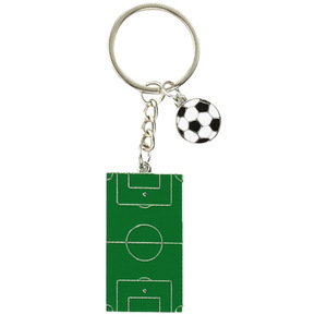 Porte-clés en métal émaillé en forme de ballon de football pour souvenir - Product Image 3