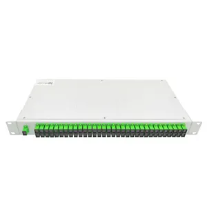 1U 64 Core Fiber Optic Rack Mount PLC Kualitas Tinggi SC/APC PLC Splitter