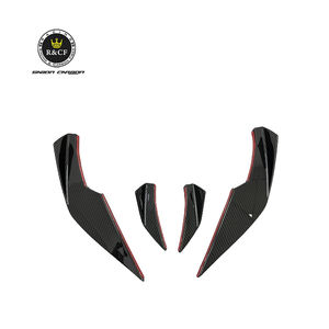 Ailes de pare-chocs avant en carbone sec <span class=keywords><strong>VS</strong></span> Style 4PC pour BMW G80 M3 G82 G83 M4 2020 et plus - Product Image 1