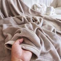 Couverture en flanelle imprimée Orvetex, style européen et américain, couleur unie, respirante et imperméable