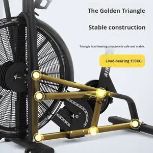 Bicicleta de aire comercial de venta directa de fábrica, bicicleta estática con logo y color personalizados, bicicleta de cardio para gimnasio Crossfit, MOQ bajo - Product Image 3