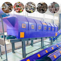 Ligne de tri des déchets solides MSW, crible rotatif à tambour pour le tri des déchets