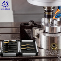 5PCS HSS Titanium Step Drill Bit Set pour métal avec boîtier en aluminium Trous multiples 50 tailles Step Drill Bits
