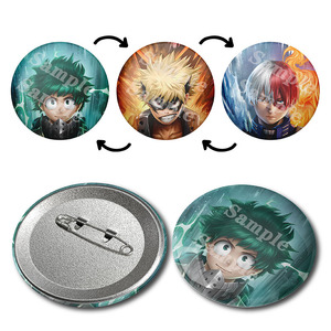 2023 Sản Phẩm Mới Nhật Bản Nhân Vật Anime Pins <span class=keywords><strong>3D</strong></span> Thay Đổi Lật Phù Hiệu <span class=keywords><strong>3D</strong></span> Dạng Thấu Kính Anime Chuyển Động Pins Phù Hiệu Nút Tinplate - Product Image 4