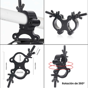 Abrazadera de aluminio duradera para luces de escenario, gancho de iluminación de alta resistencia de 42-50 mm, capacidad de carga de 250 kg, perno para luces móviles DJ Par Beam - Product Image 3
