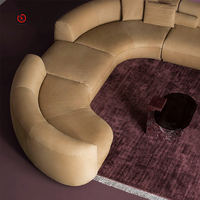 TT OEM & ODM personnalisé usine vente en gros moderne Villa hôtel projet salon de luxe canapé modulaire en velours rose