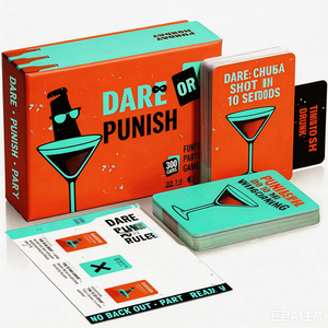 En gros, Jeu de cartes de défis et de punitions amusants et colorés pour soirées de célibataires, rassemblements d'équipe en intérieur et jeux de fête - Product Image 4
