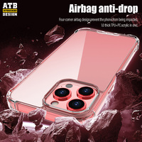 Étui transparent ultra-clair souple et résistant aux chocs en TPU avec finition miroir imprimable UV pour 15 Pro Max pour S23