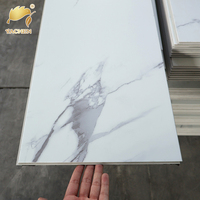 Revêtement de sol en vinyle de luxe imperméable, SPC, PVC, dalles de vinyle à clipser, marbre pour salon