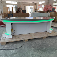 Design contemporain Boss The Show Bureau de réception Tables de station de télévision avec LED