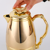 Set Termos Vakum Botol Teh Kopi Desain Baru 1.0L, Bodi Logam, Performa Isolasi Tahan Lama, Botol Termos Arab