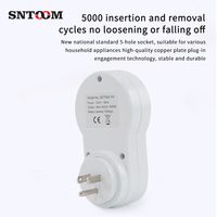 SNTOOM GET03A-TH Intelligenter Stecker mit amerikanischem Standard-Zeitschaltuhr-Steckdosenadapter, energiesparende elektronische Zeitschaltuhr