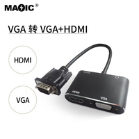 2023 Neswest Magelei OEM VGA Male ke HDMI VGA Female 2 in 1 Adapter Converter VGA 2 in 1 Hub untuk Monitor TV Proyektor