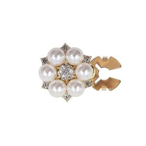 Boutons de manchette plaqués écologiques de luxe en perles et strass pour femmes, accessoires de robe, vente en gros - Product Image 3