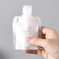 100ml clair rechargeable vide sac à presser Lotion shampooing Surface crème masque plastique à clapet emballage sac de voyage pour liquide