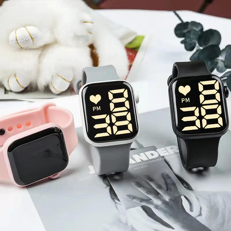 2022 wholesale sports cheap full screen display Wristwatch electronic bracelet kids LED Digital Watch for boys