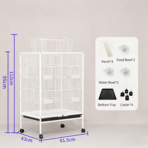 Jaula de Lujo para Loros con Cierre de Botón a Presión, Diseño Sólido, Embalaje en Caja - Villa Multifuncional Tres en Uno para Aves - Product Image 2