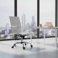 Chaise de bureau moderne, réglable et rotative, chaise d'ordinateur simple et confortable, chaise de formation, chaise ergonomique en PU pour personnel de bureau