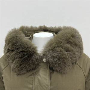<span class=keywords><strong>Parka</strong></span> d'hiver pour <span class=keywords><strong>femme</strong></span>, longue, coupe-vent, à capuche, chaude, en polyester, avec col en fourrure épaisse et cordon de serrage à la taille - Product Image 4