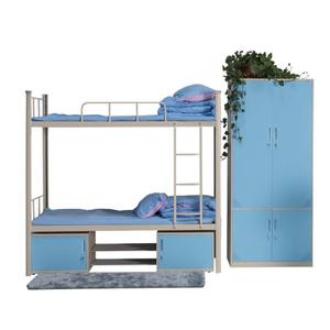 Lit superposé en métal <span class=keywords><strong>de</strong></span> haute qualité XINGYUAN pour adultes, étudiants, dortoir, avec armoire <span class=keywords><strong>de</strong></span> rangement, utilisation scolaire, hôtelière, robuste, antirouille - Product Image 4