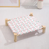 Canapé d'été pour animaux de compagnie, hamac-lit pour chat, hamac en bois pour chat, canapé de camping, lit en bois pour chat, rampe pour chien pour lit