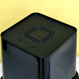 Đen 12 lít vuông xô thực phẩm lớp sơn bao bì 12L Xô Nhựa Nhà sản xuất có nắp đậy - Product Image 3