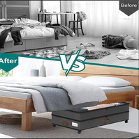 Rangement sous lit extensible avec roulettes, conteneurs roulants à couvercle transparent, organiseur de chaussures sous le lit, tiroir pour vêtements sous le lit