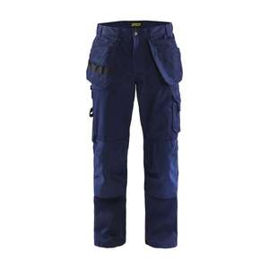 BLAKLADER - 153018608900C148 Pantalones Craftsman Azul marino-EAN 7330509114858 PANTALONES DE TRABAJO DE CARGA - Product Image 1