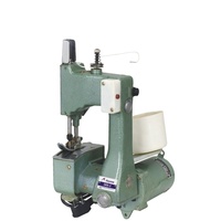 GK9-2 Nouvelle machine à coudre industrielle portable pour la fermeture de sacs, point de chaînette, manuelle, à lit plat, avec moteur, garantie 1 an, support en ligne, vente au détail