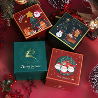 Boîtes cadeaux en carton rigide personnalisées avec logo en relief haut de gamme pour bonbons, cartes de vœux personnalisées pour la saison des fêtes, boîtes cadeaux alimentaires de Noël
