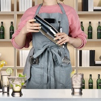 CHANGRONG – bretelles de cou réglables personnalisées, bavette Chambray, tabliers uniformes de serveuse