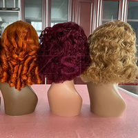 Nouveau rouleau d'oeufs 13x4 bouclés dentelle frontale perruque lâche vague brésilienne cheveux humains rebondissants bouclés perruque 13X6 HD Transparent dentelle avant perruques