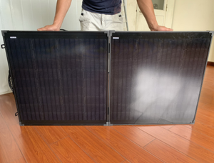 Panneau solaire pliable portable Flagsun à <span class=keywords><strong>prix</strong></span> avantageux, 160W, personnalisé, entièrement noir, pour le <span class=keywords><strong>camping</strong></span> avec <span class=keywords><strong>camping</strong></span>-<span class=keywords><strong>car</strong></span> - Product Image 3