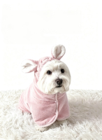 Peignoir de bain pour chien en gros, serviette à capuche pour animaux de compagnie, manteau de séchage doux en polaire corail pour chiens et chats