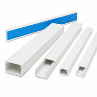 Goulotte de câblage en PVC à profil bas pour stands d'exposition, panneaux d'affichage et câblage audiovisuel