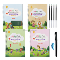 2024 enfants incroyable rainure cursive anglais écriture écriture manuscrite pratique livre magique écriture livre avec fentes