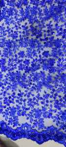 Tissu de broderie de séquence d'eau de bonne qualité pour la fabrication de tissu papillon de filet de robe longue de style khristien - Product Image 5