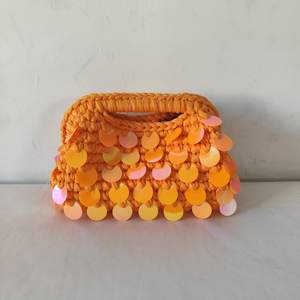 Pailletten-Häkeltaschen Handgefertigte Luxuriöse Gewebte Metallic-Hochzeitsclutch Abendtaschen für Damen Luxus 2026 - Product Image 1