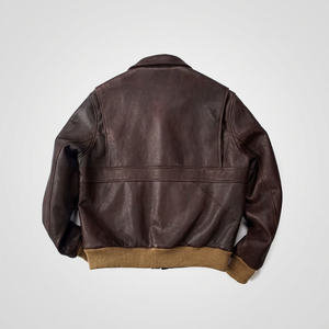 High Quality Leather Aviator <b>Pilot</b> Bomber <b>Jacket</b> Spring Formal Waterproof Vintage Front Logo Sample Service Available - Product Image 1