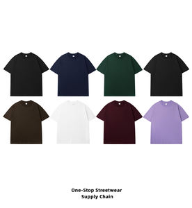 ผู้ผลิตเสื้อผ้าคุณภาพสูง เสื้อยืดผู้ชาย 100% ผ้าฝ้าย ลายดาว เสื้อยืดโอเวอร์ไซส์ หนานุ่ม พิมพ์ลายตามสั่ง - Product Image 2