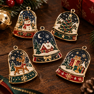 Spille smaltate natalizie Kawaii a forma di gatto, gattino con glitter, calza di Natale, <span class=keywords><strong>casa</strong></span> di pan di zenzero, distintivi da bavero, simpatici animali, regalo di Natale per donne e bambini - Product Image 2