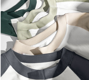 Chất Lượng Cao Tùy Chỉnh Đôi Sợi Bông 300gsm Drop Shoulder Raglan Đồng Bằng T Áo Sơ Mi Ngắn Tay T-Shirt Baggy Áo Sơ Mi Cho Người Đàn Ông - Product Image 2