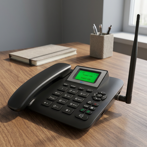 Teléfono Inalámbrico Fijo 4G LTE con Tarjeta SIM GSM, Teléfono Inalámbrico, Punto de Acceso WiFi, VOIP, FM, Reproductor MP3, Auricular con Antena Externa - Product Image 3