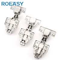 ROEASY-Charnière 3D en acier laminé à froid pour armoire de rangement de cuisine, à deux voies, fermeture automatique, manivelle 0, 8 et 15
